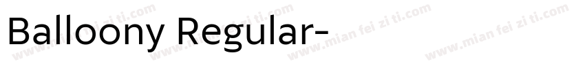 Balloony Regular字体转换